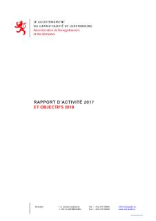Rapport d’activité 2017 de l'Administration de l'enregistrement, des domaines et de la TVA