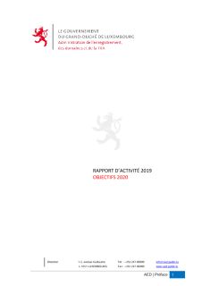 Rapport d’activité 2019 de l'Administration de l'enregistrement, des domaines et de la TVA